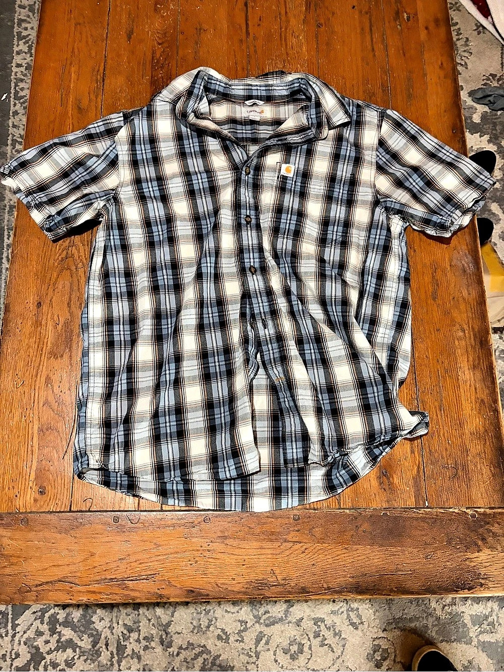 Carhartt Original Fit Plaid Short Sleeve Shirt Size Large